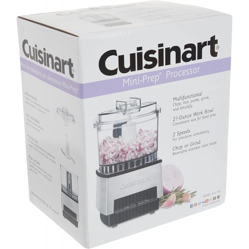  Cuisinart DLC-1SS Mini-Prep Processor, Brushed Stainless Steel, Silver, 2.63 Cup