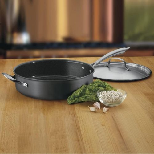  Cuisinart GG33-30H GreenGourmet Hard-Anodized Nonstick 5-1/2-Quart Saute Pan with Helper Handle and Cover