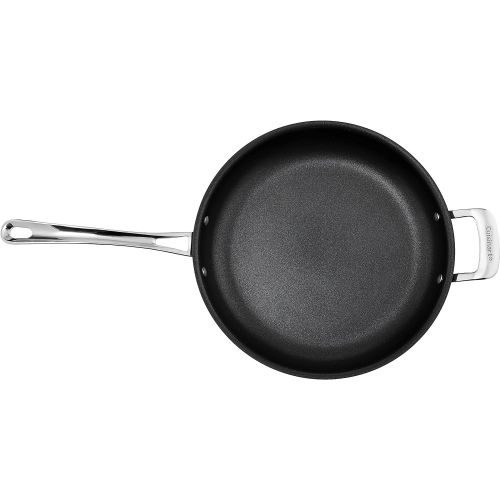  Cuisinart Contour Hard Anodized 12-Inch Open Skillet with Helper Handle,Black