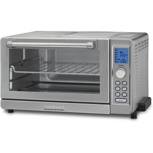  Cuisinart TOB-135 Deluxe Convection Toaster Oven Broiler, Brushed Stainless, 9.3 x 18.3 x 15.3, Silver