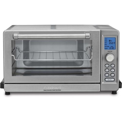  Cuisinart TOB-135 Deluxe Convection Toaster Oven Broiler, Brushed Stainless, 9.3 x 18.3 x 15.3, Silver