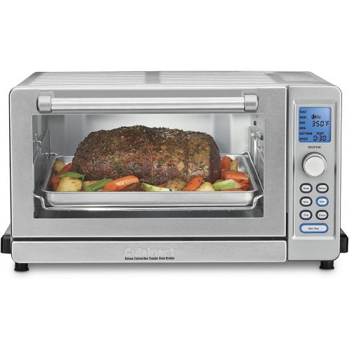  Cuisinart TOB-135 Deluxe Convection Toaster Oven Broiler, Brushed Stainless, 9.3 x 18.3 x 15.3, Silver