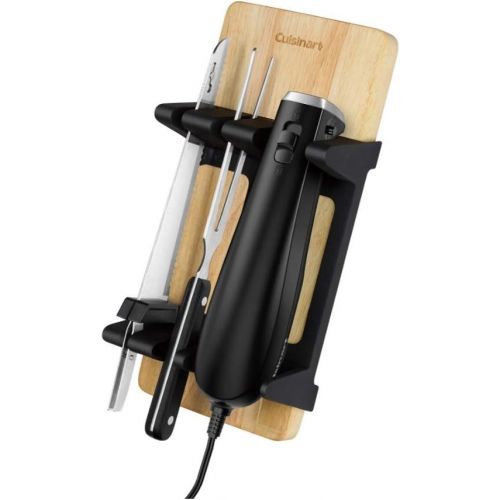  Cuisinart CEK-41 AC Electric Knife, One Size, Black Includes Wooden Cutting Board Bundle