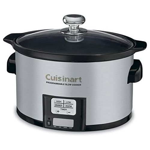  Cuisinart PSC-350 3-1/2-Quart Programmable Slow Cooker, Silver, 9-1/2 in H x 9.1 in W x 12.67 in L