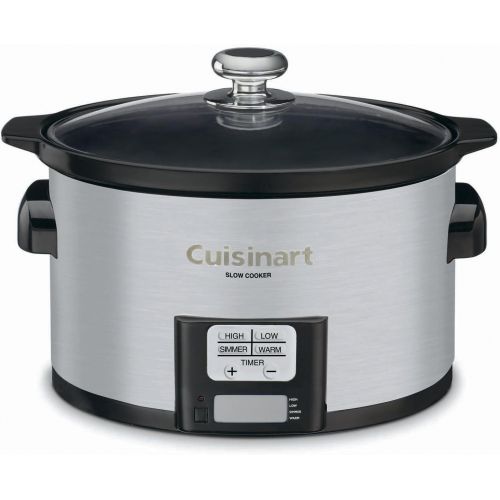  Cuisinart PSC-350 3-1/2-Quart Programmable Slow Cooker, Silver, 9-1/2 in H x 9.1 in W x 12.67 in L