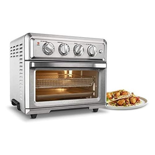  Cuisinart TOA-60 Convection Toaster Oven Air Fryer with Light, Silver w/ 1 Year Extended Warranty