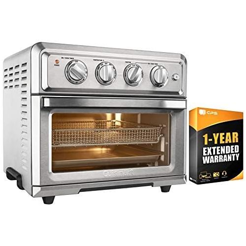  Cuisinart TOA-60 Convection Toaster Oven Air Fryer with Light, Silver w/ 1 Year Extended Warranty