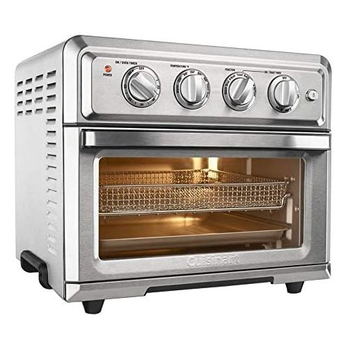  Cuisinart TOA-60 Convection Toaster Oven Air Fryer with Light, Silver w/ 1 Year Extended Warranty