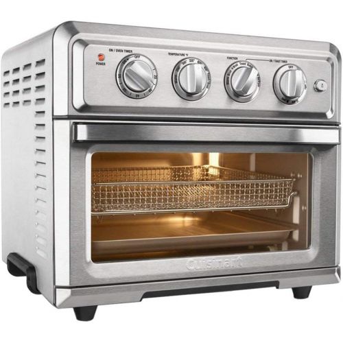  Cuisinart TOA-60 Convection Toaster Oven Air Fryer with Light, Silver w/ 1 Year Extended Warranty