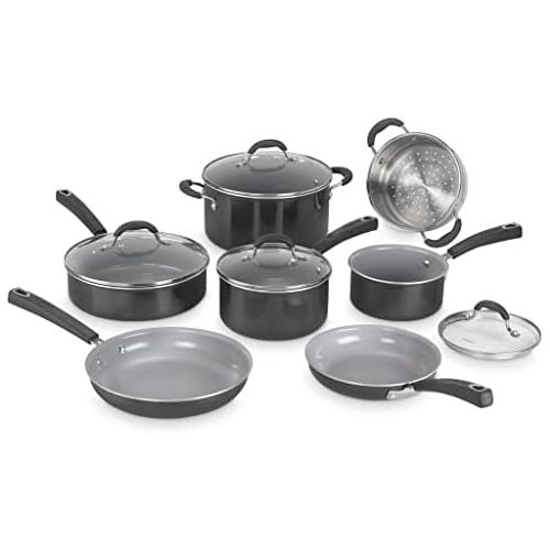  Cuisinart Advantage Ceramica XT Cookware Set, Medium, Black