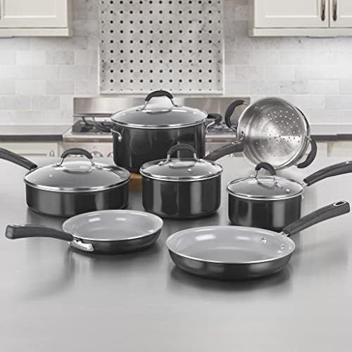  Cuisinart Advantage Ceramica XT Cookware Set, Medium, Black