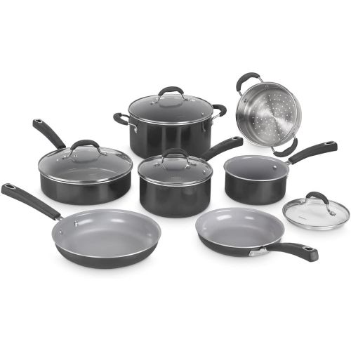  Cuisinart Advantage Ceramica XT Cookware Set, Medium, Black