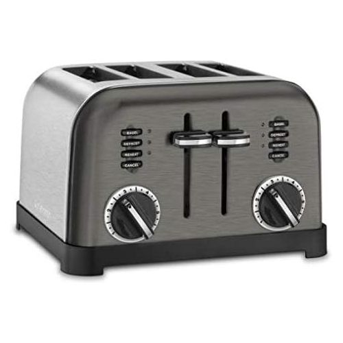  Cuisinart CPT-180BKS Metal Classic Toaster, 4-Slice, Black Stainless