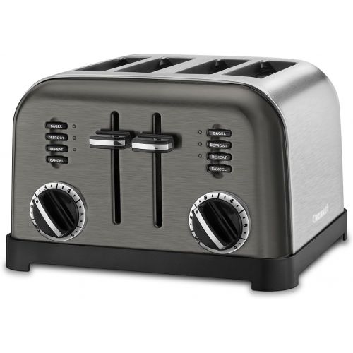  Cuisinart CPT-180BKS Metal Classic Toaster, 4-Slice, Black Stainless