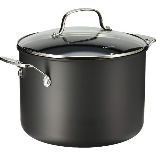  Cuisinart Chefs Classic Nonstick Hard-Anodized 8-Quart Stockpot with Lid,Black