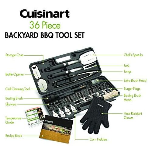  Cuisinart CGS-8036 Grill, BBQ Tool Set, 36-Piece