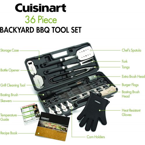  Cuisinart CGS-8036 Grill, BBQ Tool Set, 36-Piece