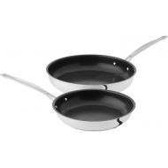 Cuisinart Chefs Classic Stainless Nonstick 2-Piece 9-Inch and 11-Inch Skillet Set - Black And Silver