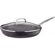 Cuisinart 622-30G Chefs Classic Nonstick Hard-Anodized 12-Inch Skillet with Glass Cover, Black