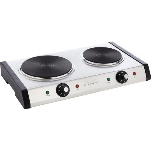  Cuisinart Cast-Iron Double Burner, 11.5(L) x 19.5(W) x 2.5(H), Silver