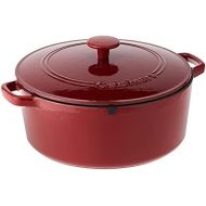 Cuisinart Chefs Classic Enameled Cast Iron 7-Quart Round Covered Casserole, Cardinal Red