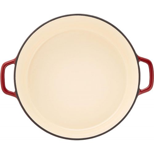  Cuisinart Chefs Classic Enameled Cast Iron 7-Quart Round Covered Casserole, Cardinal Red