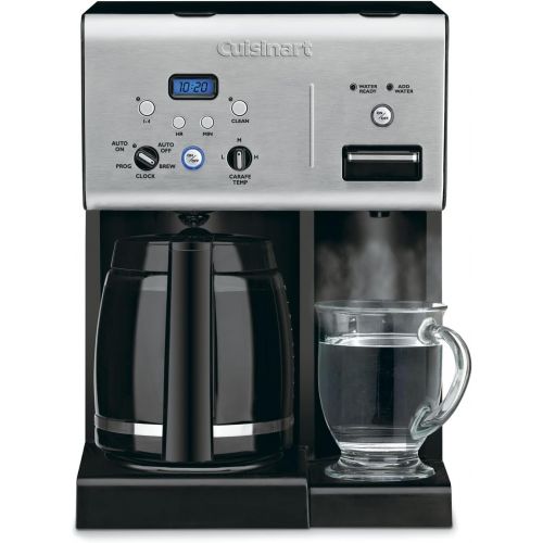  Cuisinart CHW-12P1 12-Cup Programmable Coffeemaker Plus Hot Water System Coffee Maker, Black/Stainless