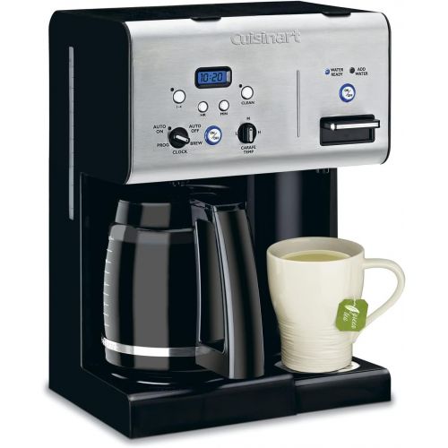  Cuisinart CHW-12P1 12-Cup Programmable Coffeemaker Plus Hot Water System Coffee Maker, Black/Stainless