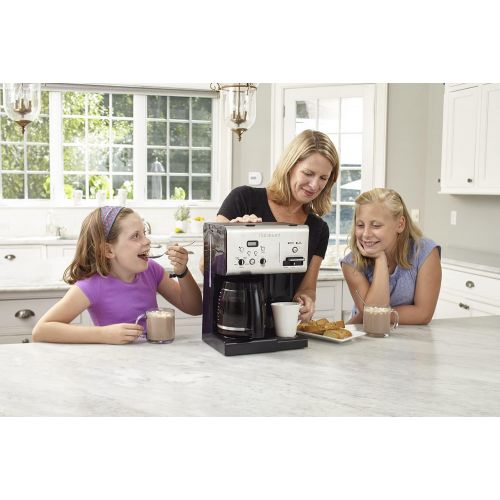  Cuisinart CHW-12P1 12-Cup Programmable Coffeemaker Plus Hot Water System Coffee Maker, Black/Stainless