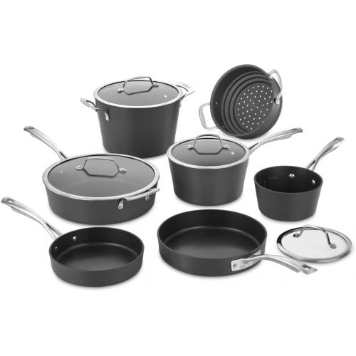  Cuisinart Conical Hard Anodized Cookware Set, Medium, Black