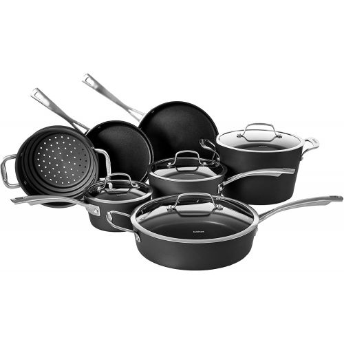  Cuisinart Conical Hard Anodized Cookware Set, Medium, Black