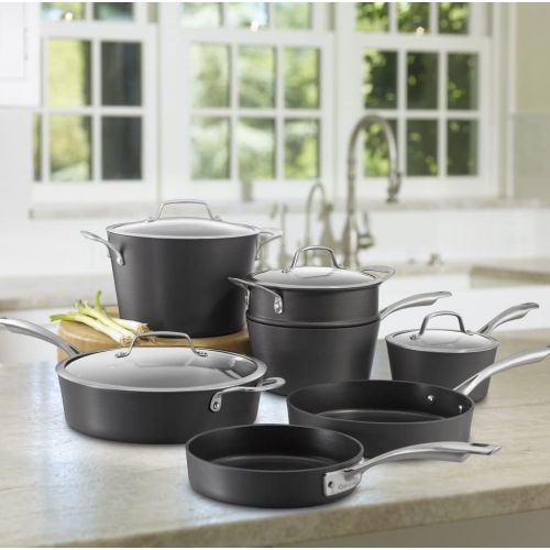  Cuisinart Conical Hard Anodized Cookware Set, Medium, Black