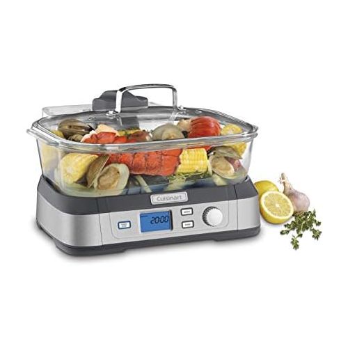  Cuisinart Digital Glass Steamer, One Size, Stainless Steel