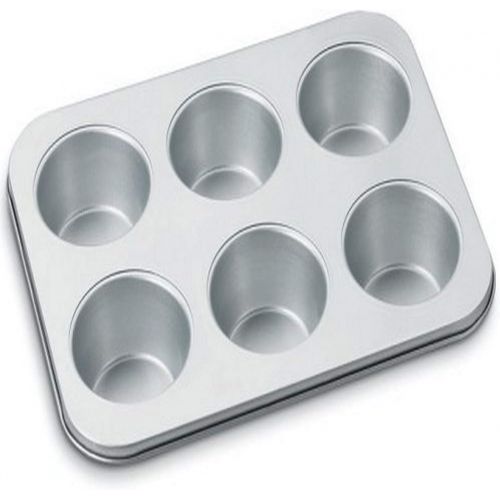  Cuisinart Chefs Classic Nonstick Bakeware 6-Cup Jumbo Muffin Pan, Silver