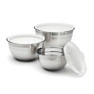 Cuisinart Set of 3 Stainless Steel Mixing Bowls with Lids