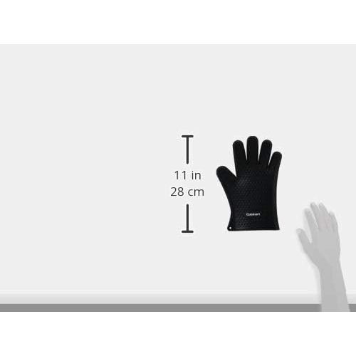  Cuisinart CGM-520 Heat Resistant Silicone Gloves, Black (2-Pack)