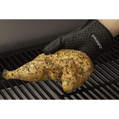  Cuisinart CGM-520 Heat Resistant Silicone Gloves, Black (2-Pack)