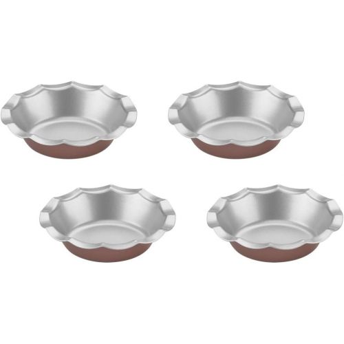  CUISINART CMBM-4FLTBZ Mini Fluted Tartlet Pan Set, 5 Inch, Red/Silver