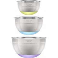 Cuisinart 3-Piece Stainless Steel Mixing Bowls with Nonslip Base, 1.5qt, 3qt & 5qt