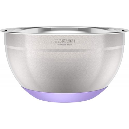  Cuisinart 3-Piece Stainless Steel Mixing Bowls with Nonslip Base, 1.5qt, 3qt & 5qt