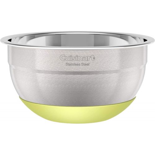  Cuisinart 3-Piece Stainless Steel Mixing Bowls with Nonslip Base, 1.5qt, 3qt & 5qt