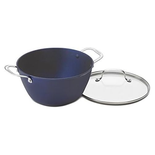  Cuisinart CastLite Non-Stick Cast Iron Dutch Oven with Cover, 5.25-Quart, Blue on Blue