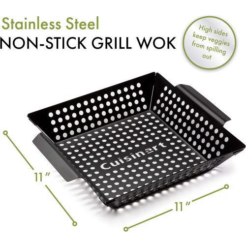  Cuisinart CNW-328 Non Stick 11-Inch, 11 x 11, Grill Wok, 11 x 11