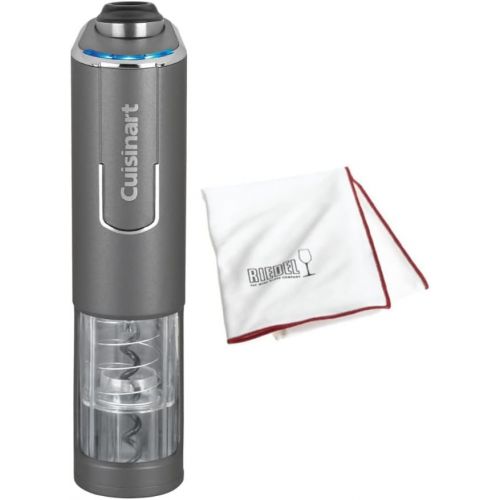  Cuisinart RWO-100 EvolutionX Cordless Rechargeable Wine Center with Large Microfiber Polishing Cloth Bundle (2 Items)