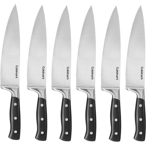 Cuisinart C77TR-CF-25 8-Inch Triple Rivet Collection Chef Knife Bundle of 6