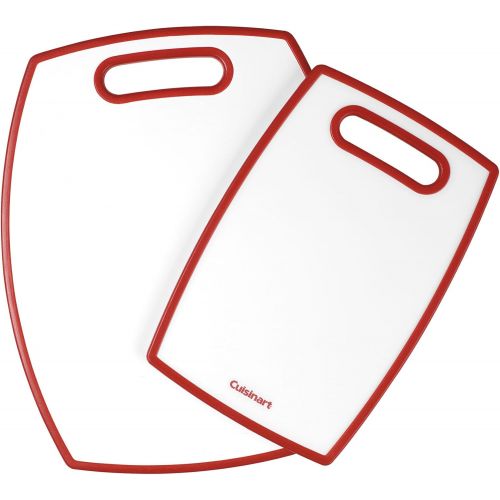  Cuisinart CCB-2PR 2-Piece Cutting Board Set, Red/White