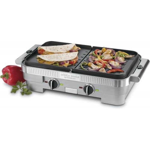  Cuisinart GR-55 Griddler Stainless Steel Nonstick Grill/Griddle Combo