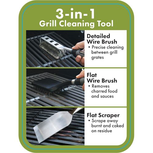  Cuisinart Multi-Use Grill Cleaning System, 3-Piece, CGWM-058