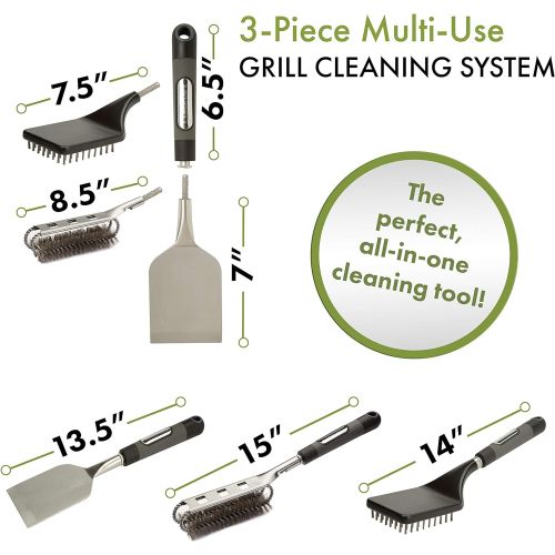  Cuisinart Multi-Use Grill Cleaning System, 3-Piece, CGWM-058