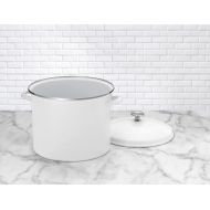 Cuisinart Enamel Stockpot with Cover, 16-Quart, White